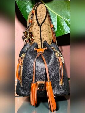 Dooney & Bourke Pebble Leather Cooper Drawstring Bag